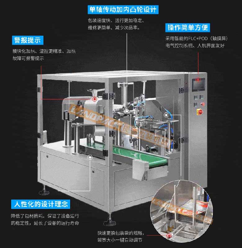 鹵蛋、麻辣小魚仔真空包裝機特點